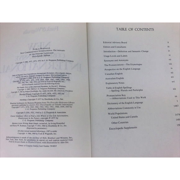 Funk & Wagnalls New Comprehensive International Dictionary Volume 1 & 2 Deluxe - Picture 15 of 16